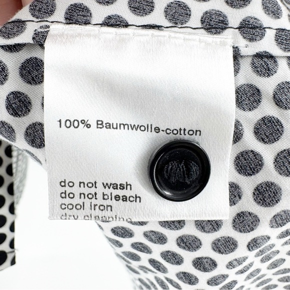 ✅ AKRIS PUNTO BLACK AND WHITE POLKA DOT BLOUSE WITH BALLOON BACK SIZE 8 - Picture 8 of 11